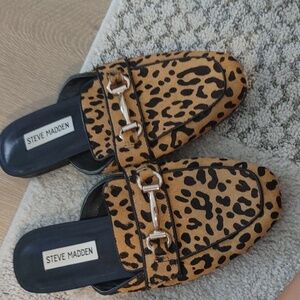 Steve madden leopard print slip ons